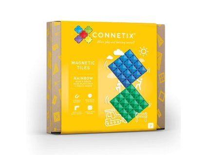 11203 1 connetix magneticka zakladna 2 dily modra a zelena