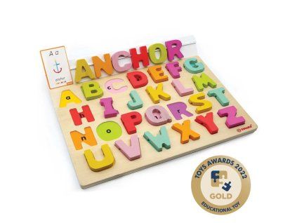 628 svoora drevene vkladaci puzzle abeceda anglictina