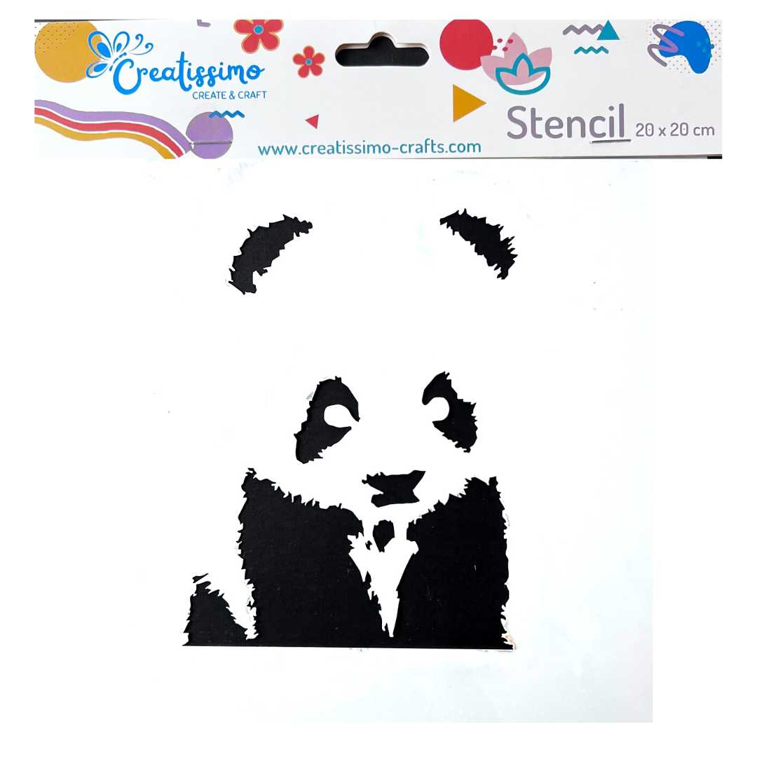 Creatissimo - plastová šablona Design: Panda 20 x 20 cm