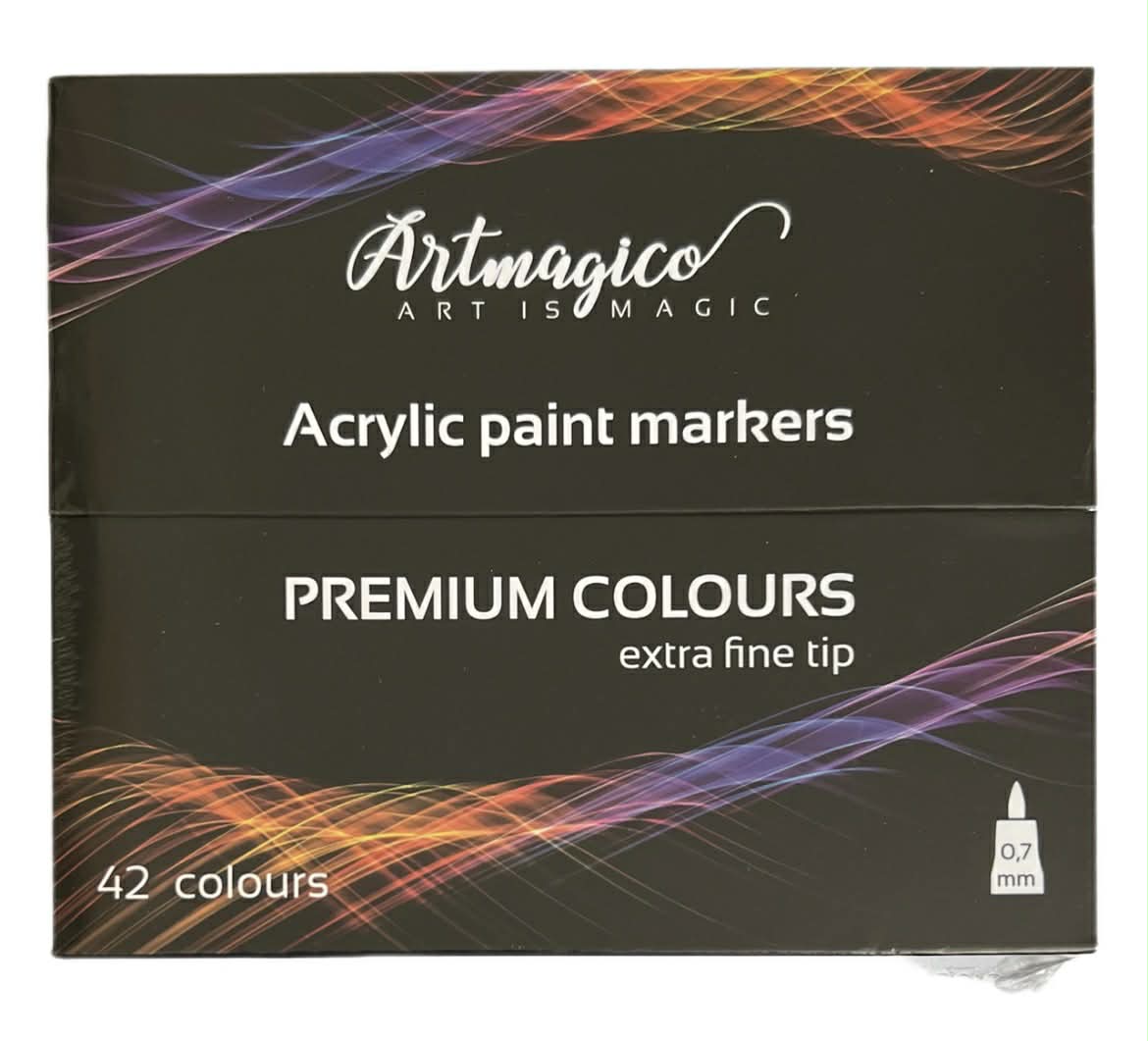Artmagico akrylový popisovač s Extra jemným hrotem (0,7 mm) 42 ks | 80036