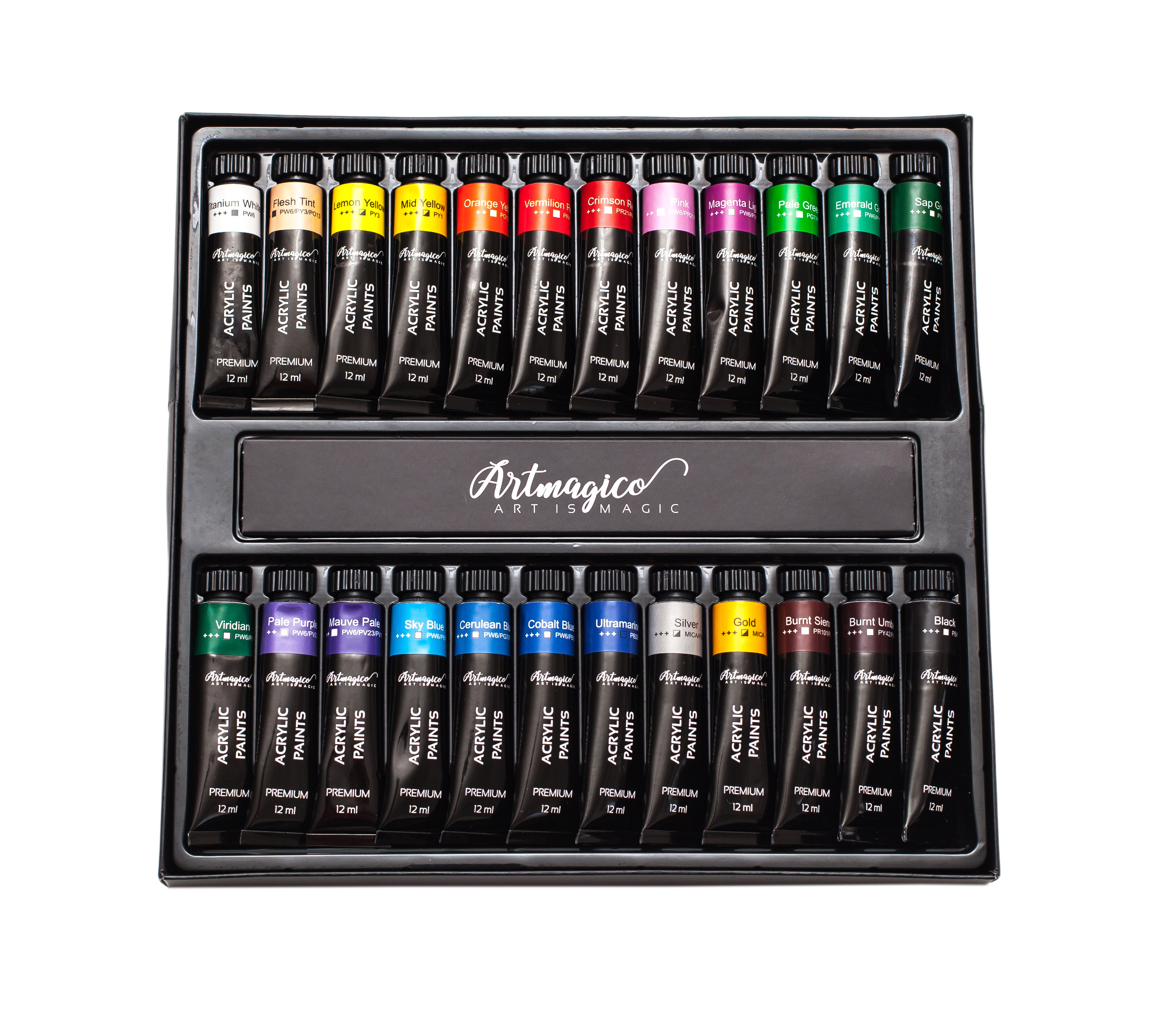 Artmagico Akrylové barvy 12 ml x 24 ks