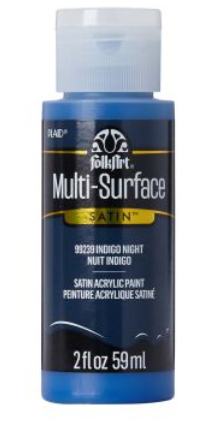 FolkArt Multi-Surface Acrylic Paint - 59 ml různé barvy Multi surface: INDIGO NIGHT