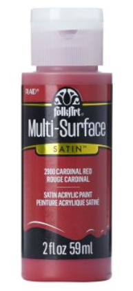 FolkArt Multi-Surface Acrylic Paint - 59 ml různé barvy Multi surface: CARDINAL RED