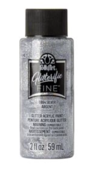 FolkArt Glitterific Fine - Třpytivá akrylová barva 59 ml Metallic color: Silver