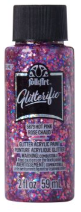 FolkArt Glitterific Acrylic Paint - Třpytivá akrylová barva 59 ml Glitterific: Hot pink
