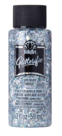 FolkArt Glitterific Acrylic Paint - Třpytivá akrylová barva 59 ml Glitterific: Silver