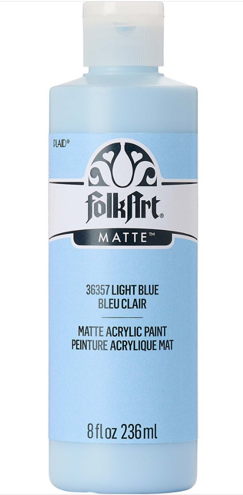 FolkArt Acrylic Paint - Akrylová barva s matným povrchem 236 ml Acrylic: LIGHT BLUE