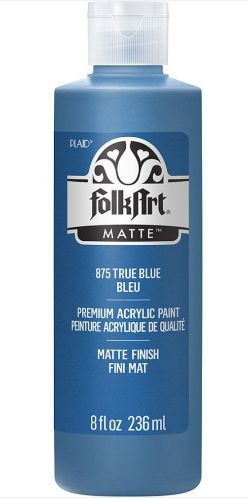 FolkArt Acrylic Paint - Akrylová barva s matným povrchem 236 ml Acrylic: TRUE BLUE