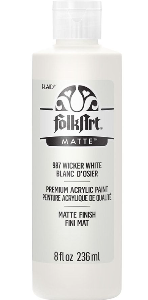 FolkArt Acrylic Paint - Akrylová barva s matným povrchem 236 ml Acrylic: WICKER WHITE