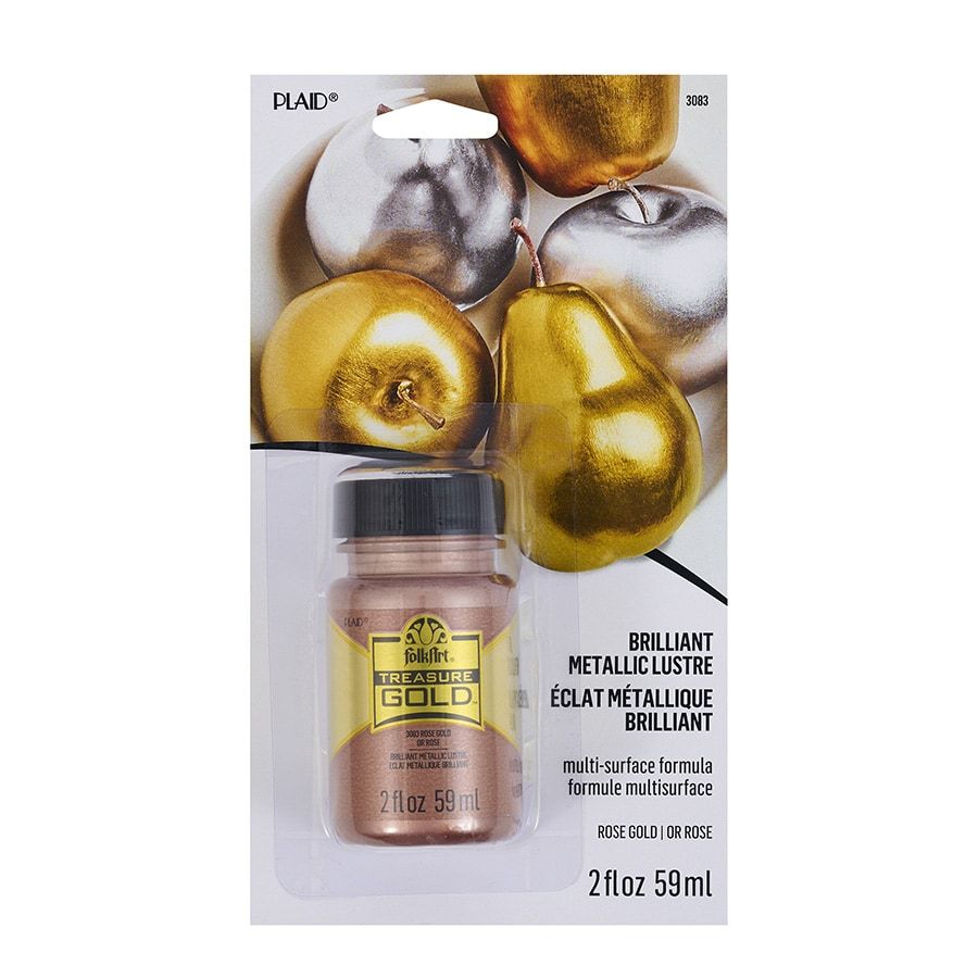 FolkArt Treasure Rose Gold - Metalická barva s intenzivním leskem 50 ml