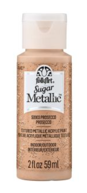 FolkArt Sugar Metallic Textured Acrylic Pain Sugger: PROSECCO