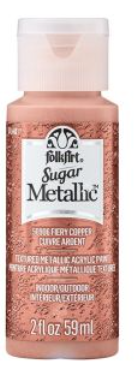 FolkArt Sugar Metallic Textured Acrylic Pain Sugger: FIERY COPPER