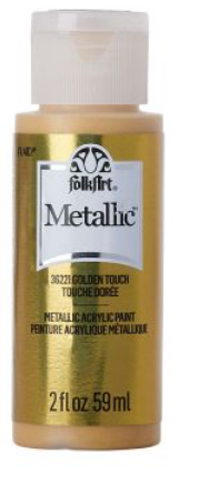 FolkArt Metallic Acrylic paint - 59 ml různé barvy Metallic color: GOLDEN TOUCH