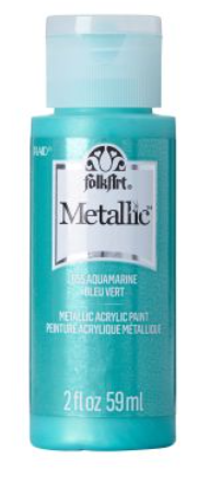 FolkArt Metallic Acrylic paint - 59 ml různé barvy Metallic color: AQUAMARINE