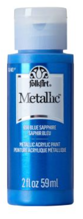 FolkArt Metallic Acrylic paint - 59 ml různé barvy Metallic color: BLUE SAPPHIRE