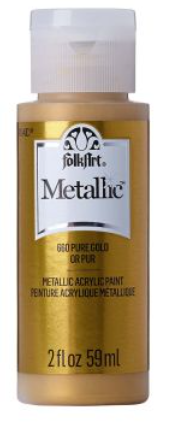FolkArt Metallic Acrylic paint - 59 ml různé barvy Metallic color: PURE GOLD