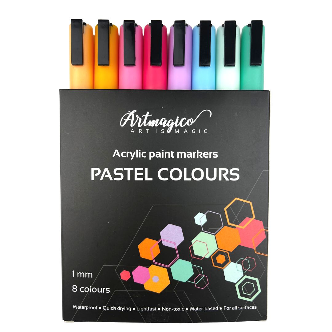 Artmagico akrylové popisovače s jemným hrotem - pastelové - 8 ks | 80500