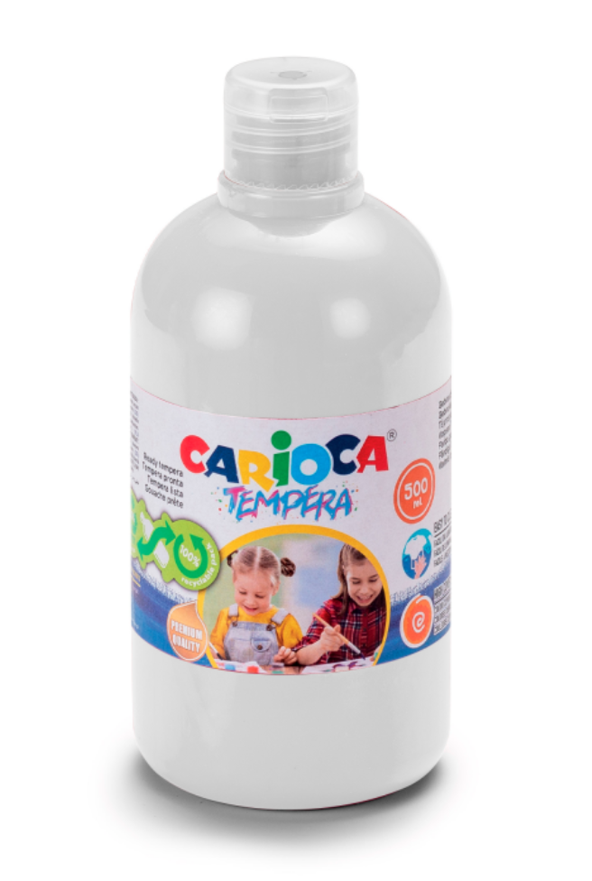 Carioca Temperové barvy 500 ml - bílá