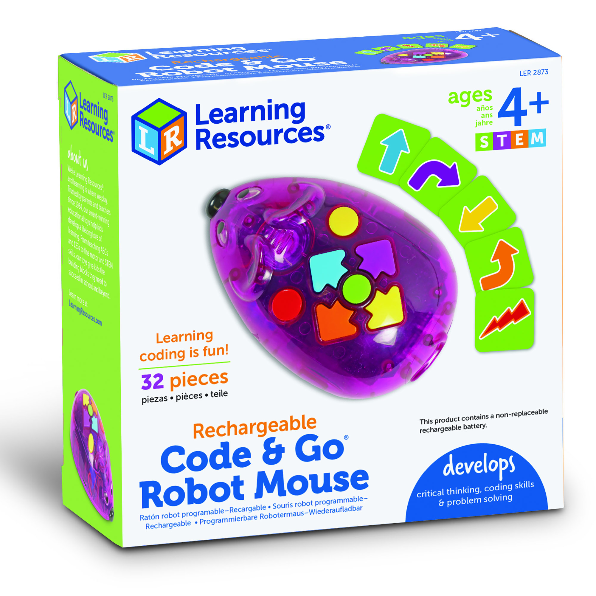 Learning Resources - Sada aktivit s myší Code & Go® – dobíjecí