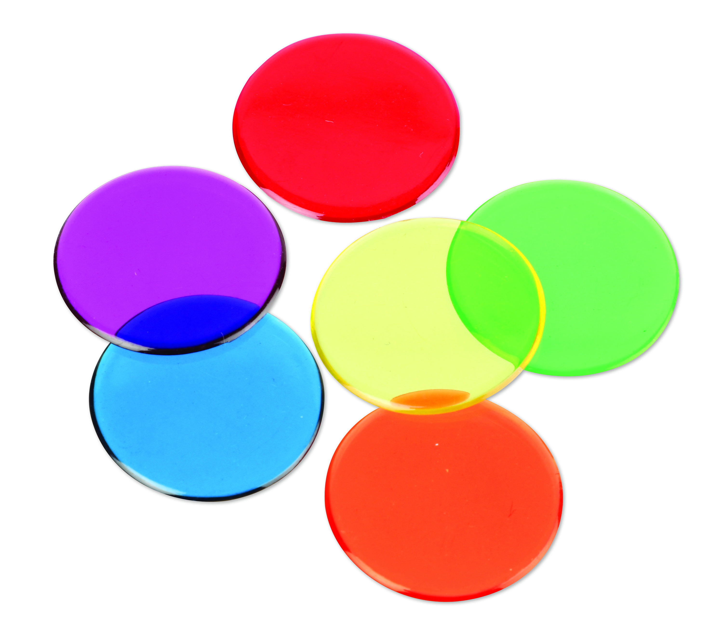 Learning Resources® - Průhledné žetony (6 barev) - 250 ks