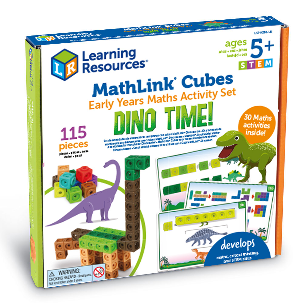Learning Resources - Sada aktivit pro rané matematické vzdělávání MathLink® Cubes – Dinosaur Time