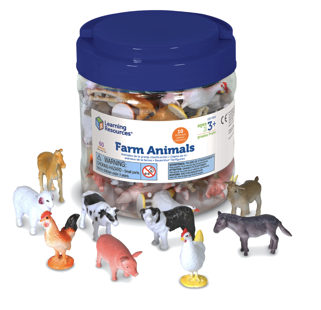 Learning Resources – Farma - počítací figurky zvířátek 60 ks (LER0810)