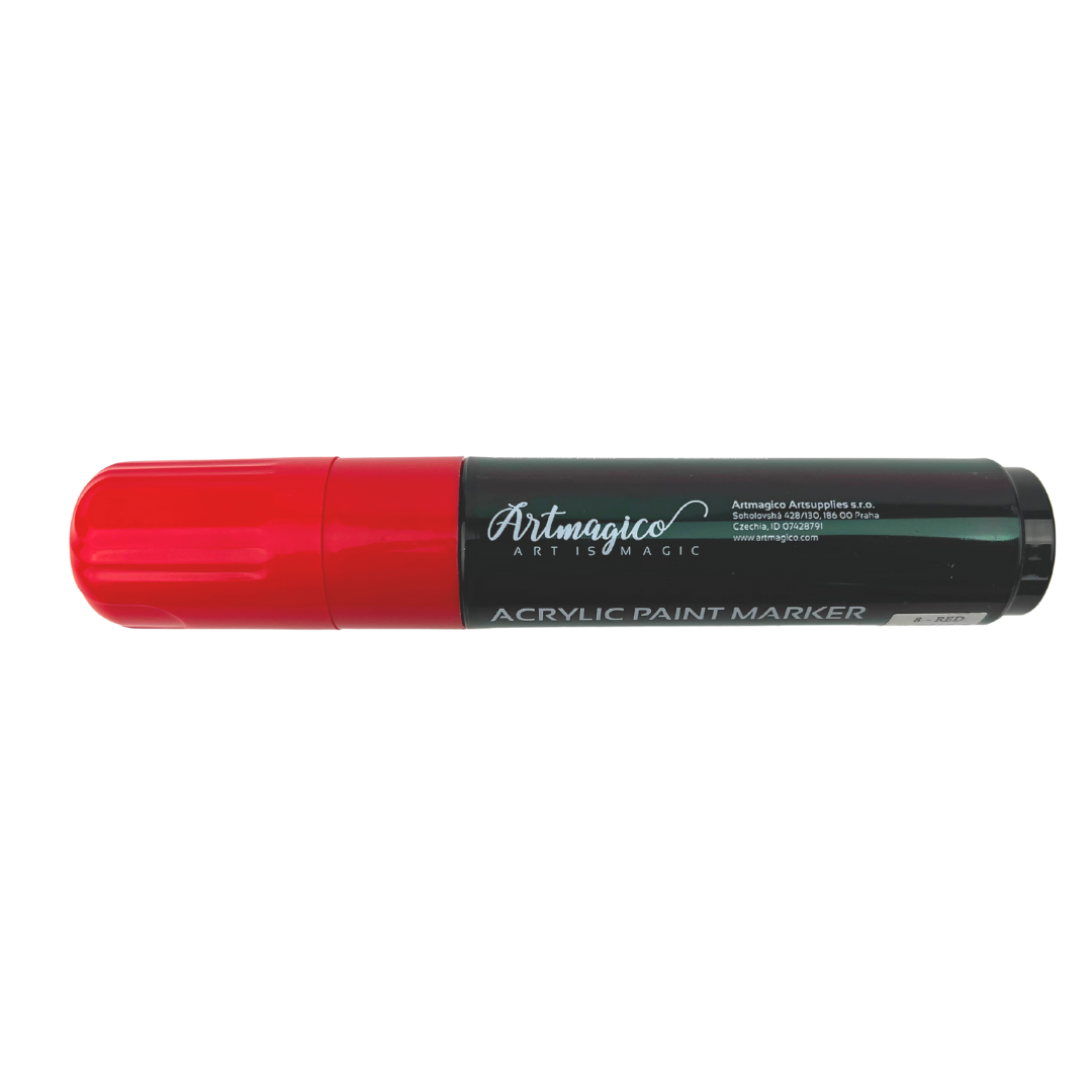 Artmagico akrylový popisovač JUMBO (15 mm) Barva: Červená
