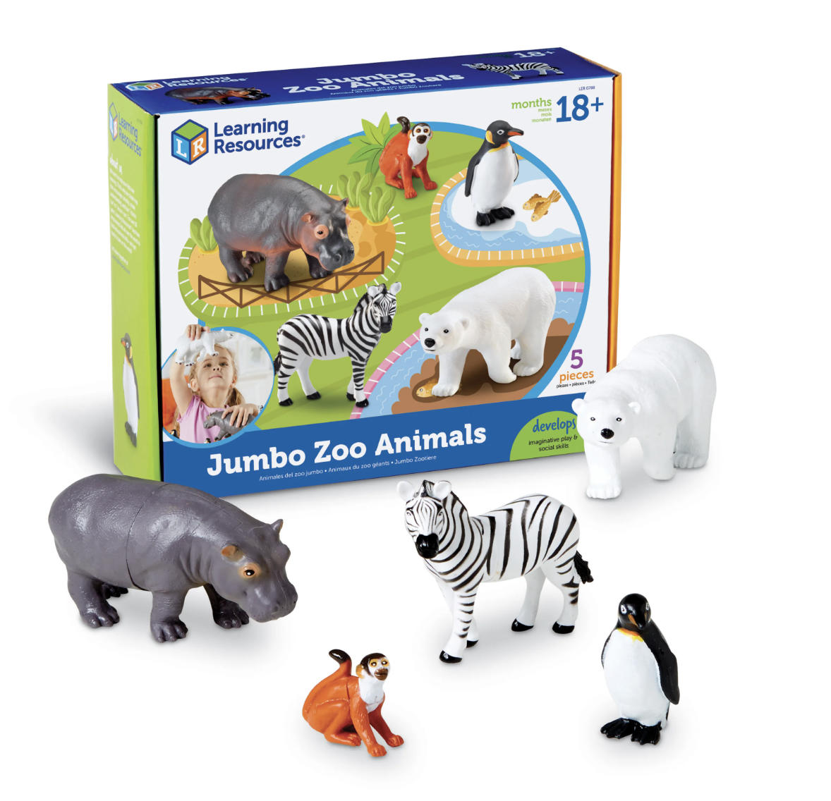 Learning Resources - Jumbo Zoo Animals – velké figurky zvířat ze zoo