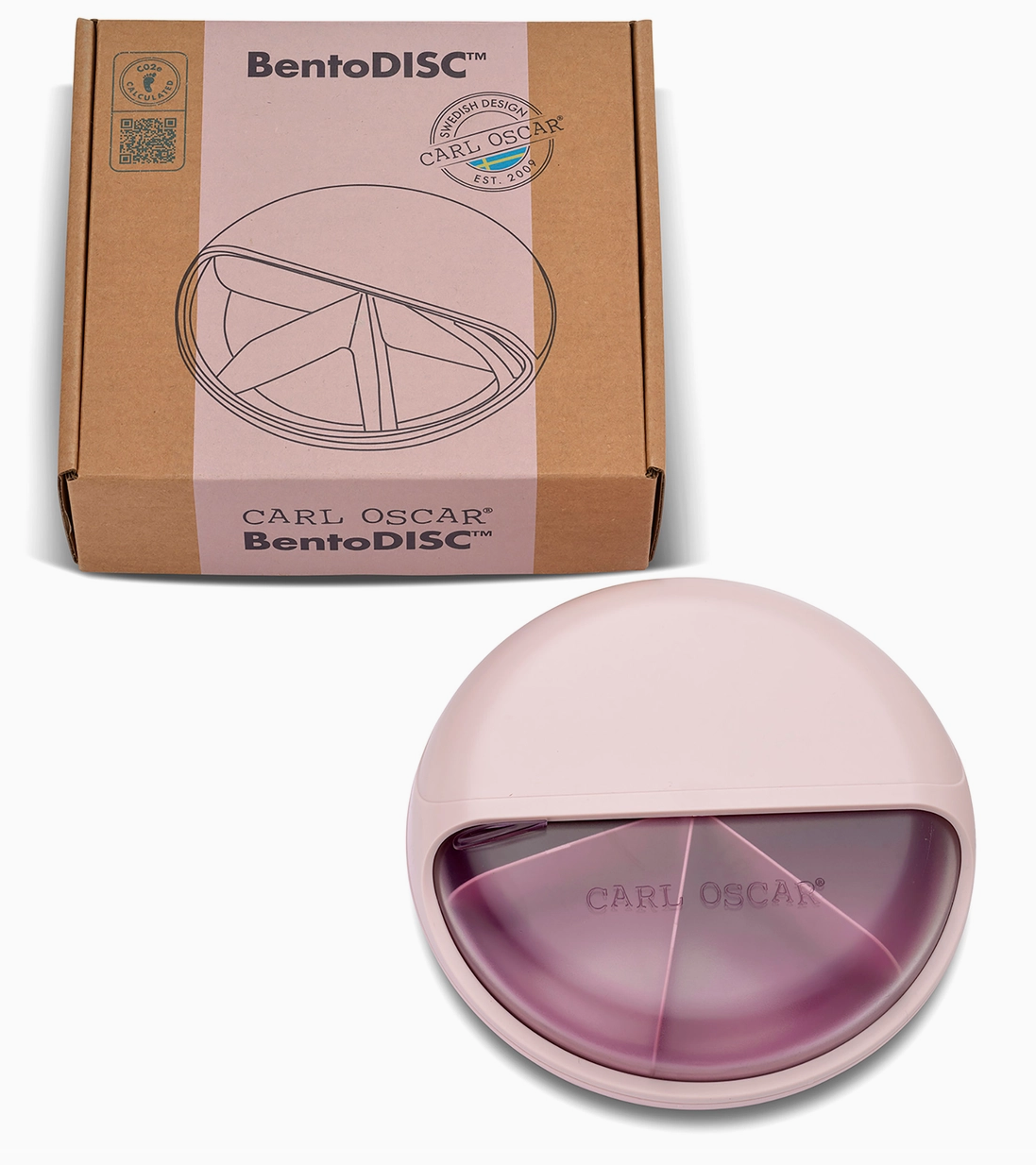 Carl Oscar - BentoDISC™ svačinový disk velký - růžový
