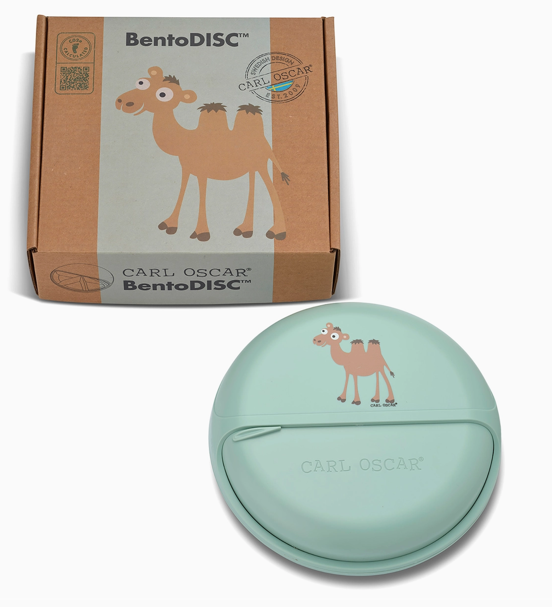 Carl Oscar - BentoDISC™ svačinový disk velký - zelený/velbloud