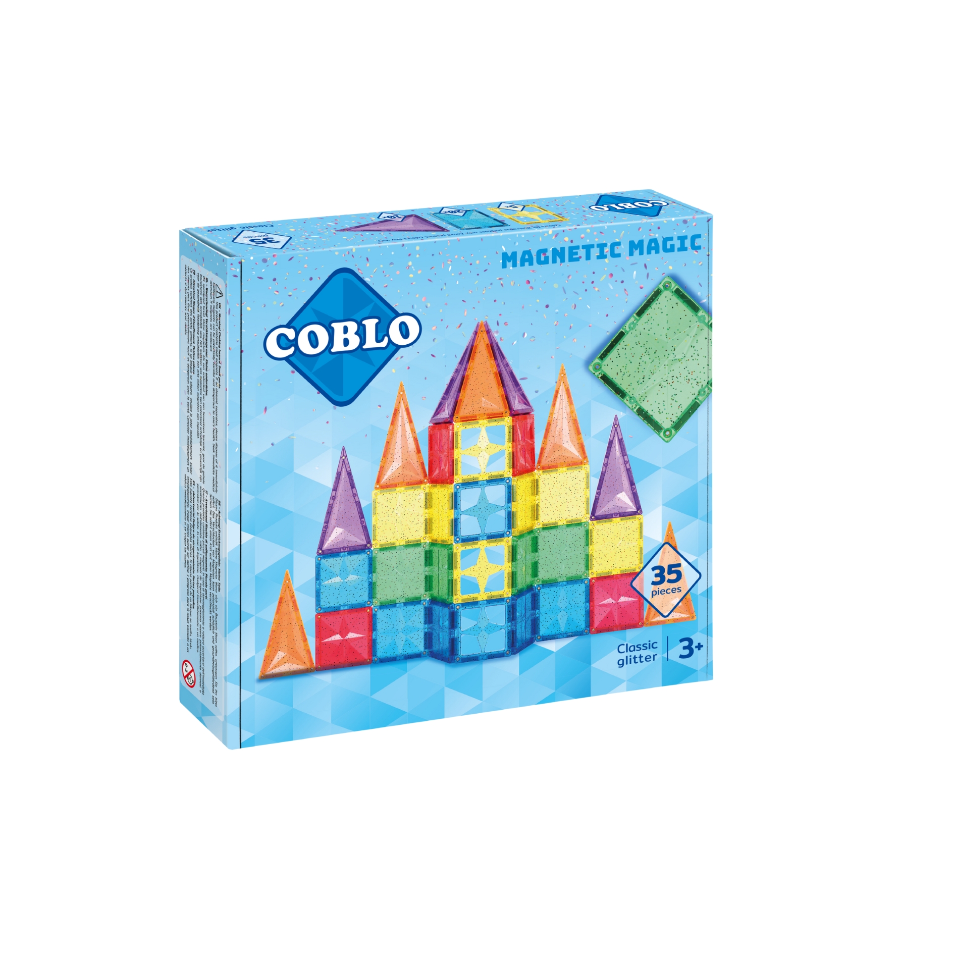 COBLO - Magnetická stavebnice 35 dílů - Classic Glitter