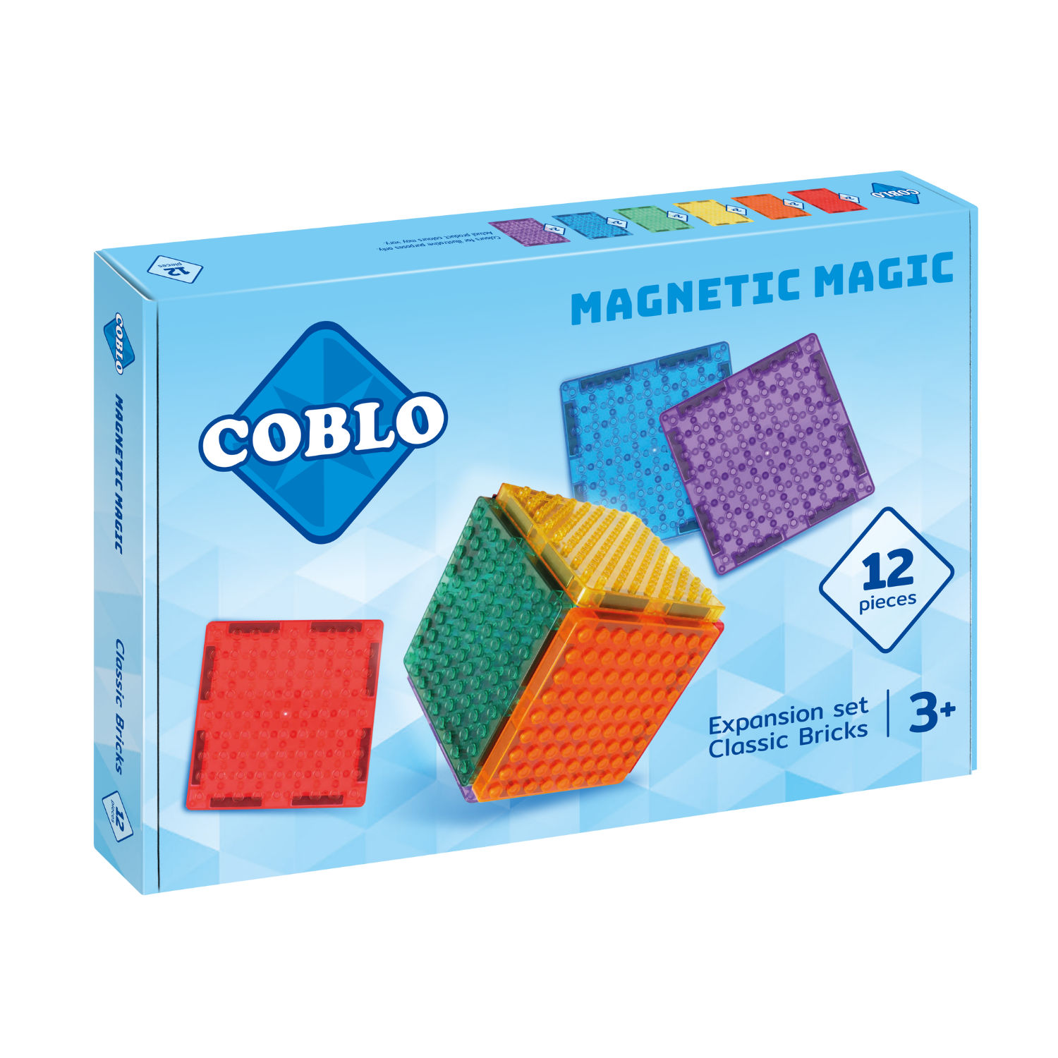 COBLO - Magnetická stavebnice Brick 12 dílů - Classic