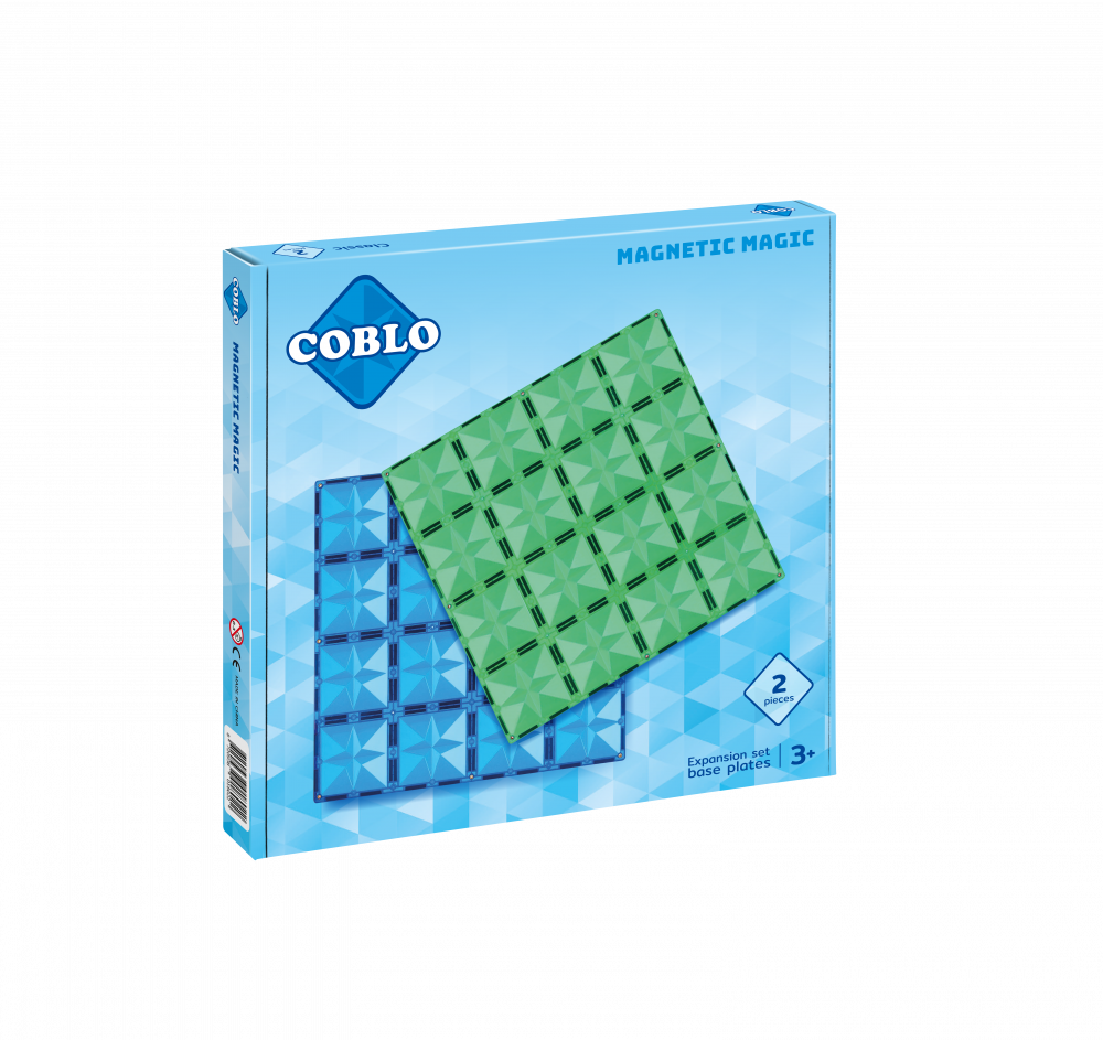 COBLO - Magnetická základna 2 díly - Classic - modrá a zelená