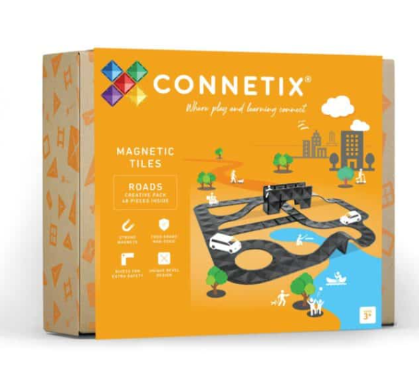 Connetix - Magnetická silnice- black 48 dílů - Poškozený obal