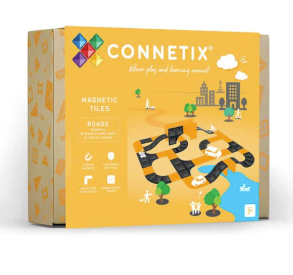 Connetix - Magnetická stavebnice - Balení- rampy a křižovatky 16 dílů