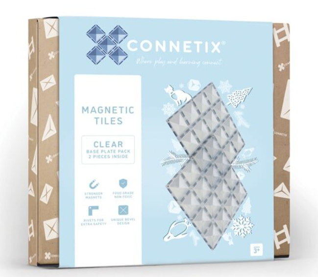 Connetix - Magnetická základna 2 díly - průhledná