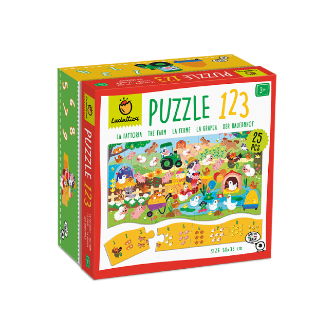 Ludattica - Puzzle 123, nauč se počítat - Farma
