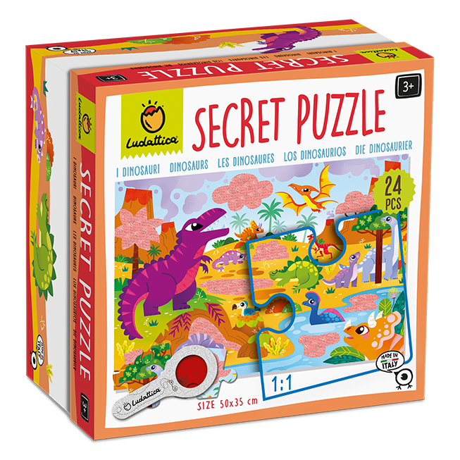Ludattica - Secret Puzzle s lupou, Dinosauři