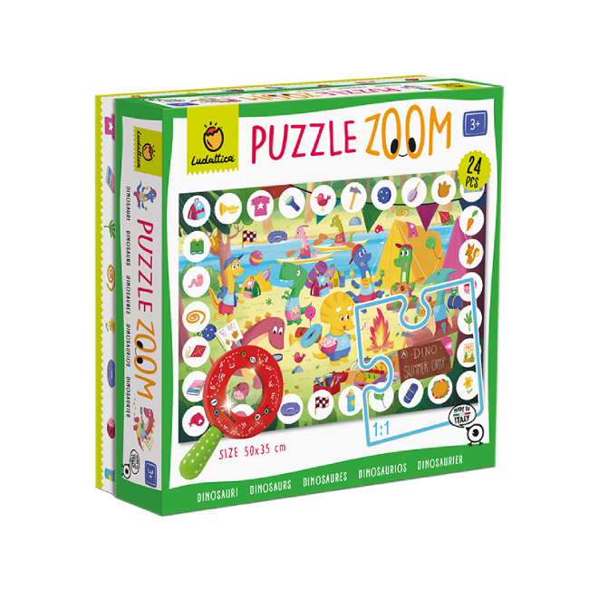 Ludattica - ZOOM Puzzle s lupou - Dinosauři