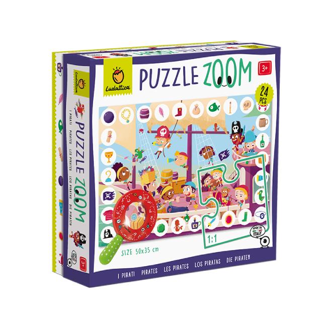 Ludattica - ZOOM Puzzle s lupou - Piráti