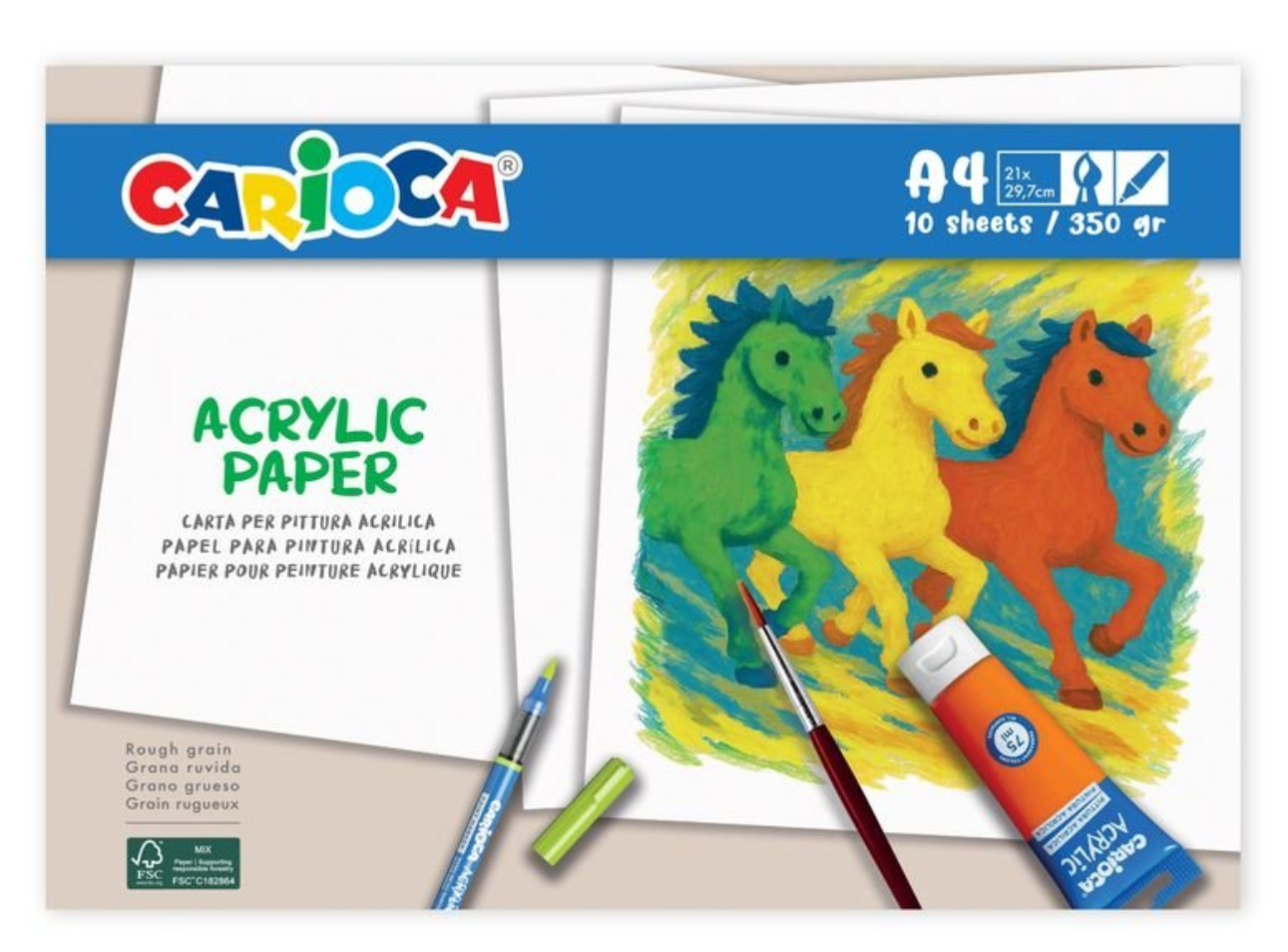 Carioca Papír akrylový A4 - 10 ks