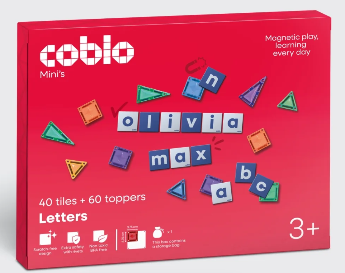 COBLO - Magnetická stavebnice Classic Mini s ozdobnými písmenky