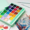 HIMI kvašové barvy - Jelly Cup Gouache Set - 24 Colours + 3 štětce(Green Case Edition)