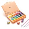 HIMI - kvašové barvy - Twin Cup Gouache Set – 48 barev + 3 štětce