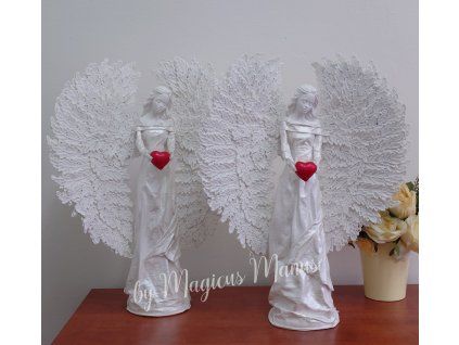 bílý s velkými křídly