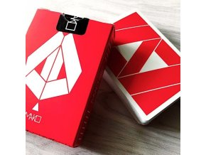 limited edition mako red playing cards
