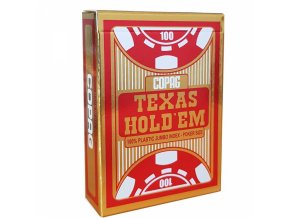 copag texas hold em gold red 55 card set made of 100 plastic material poker size with 2 jumbo indexes