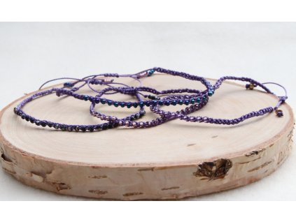 Háčkovaný náramek s českými korálky