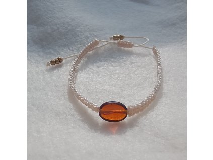 Shamballa náramek s kávovým zrnem