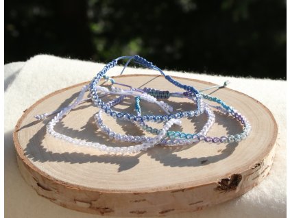 Háčkovaný náramek "CRYSTAL RAINBOW"